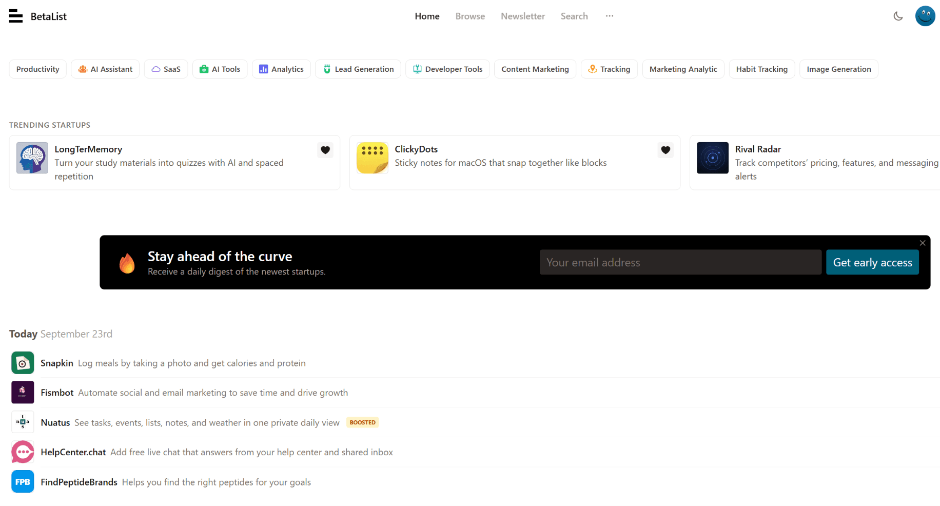 BetaList platform preview